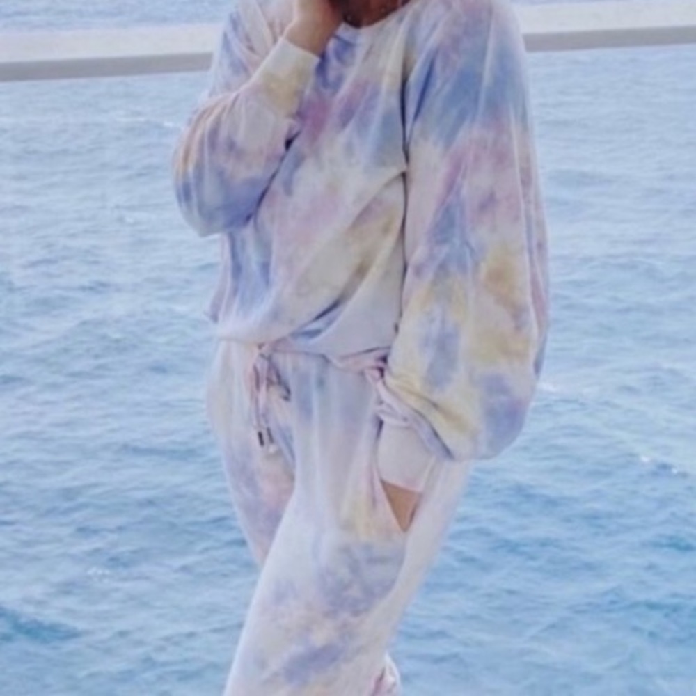 Young Fabulous & Broke YFB Juliette Pastel Tie Dye Dolman Sweatshirt, NWT, Sz M